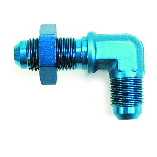 Speedfx ADAPTER FITTING 90 Degree Bulkhead Flare 8AN Anodized Black Aluminum Single 560833BK - main